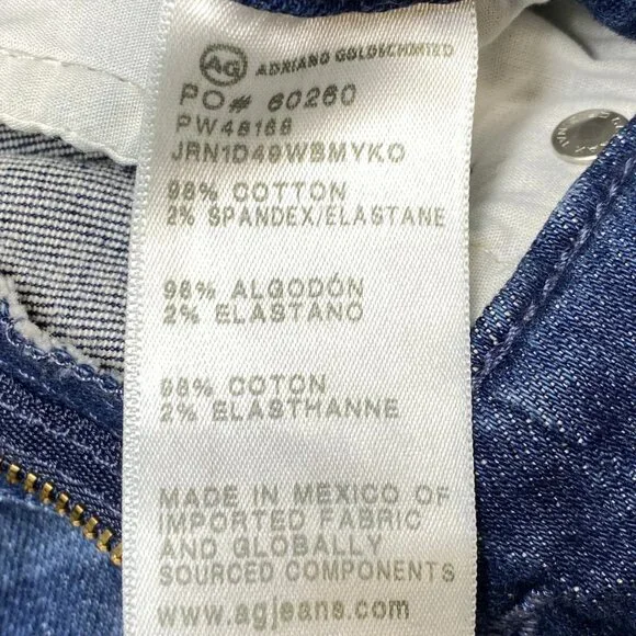 NEW AG Women’s Saige Wide Leg Cropped Jeans Dark Blue Size 27 - Picture 7 of 11